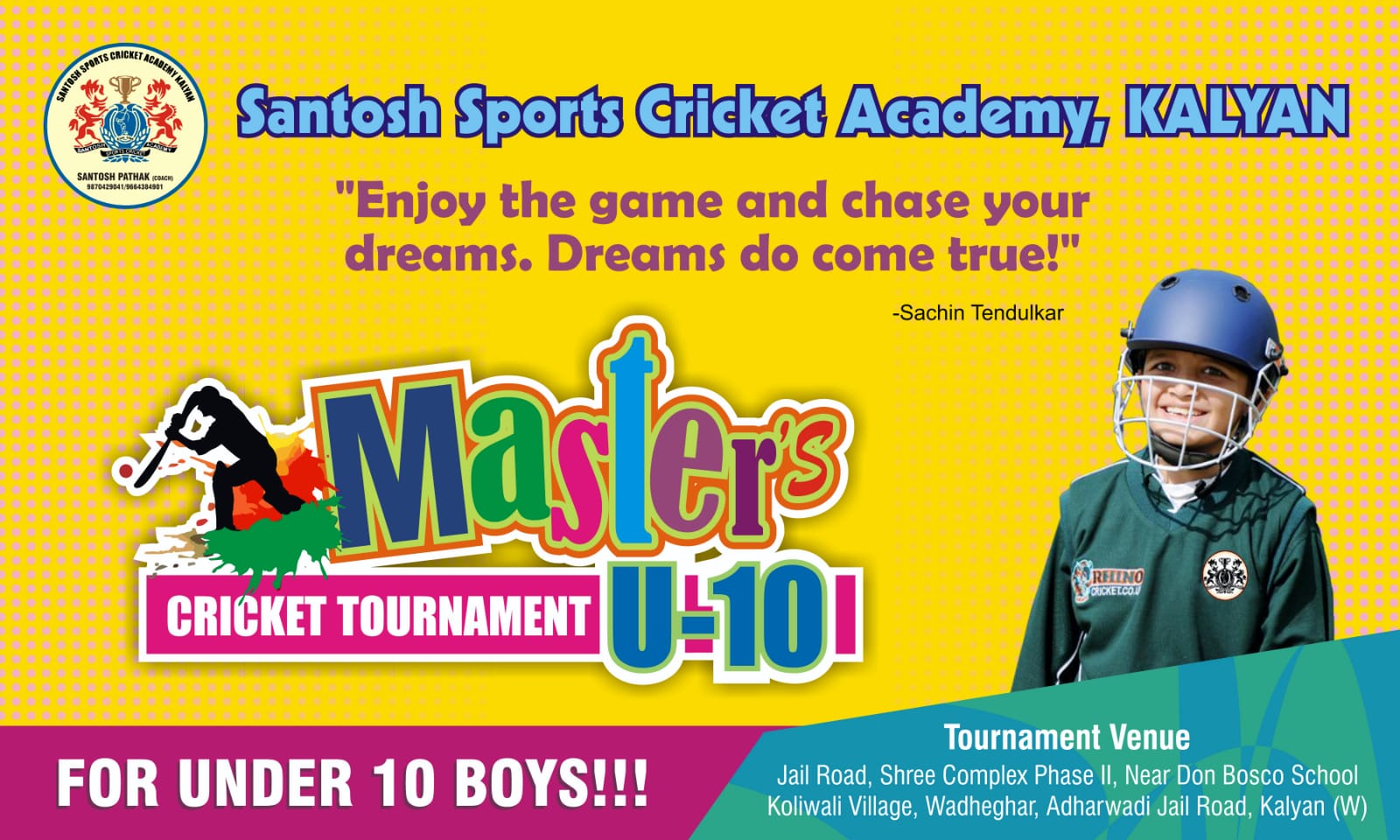 Masters U10 Boys Cricket Tournament 2022
