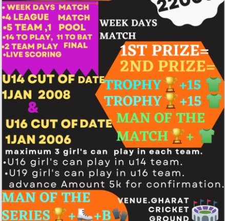 5A Sports 40 Over League Match Cricket Tournament 2022