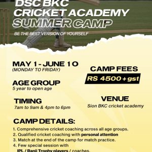 DSC BKC Cricket Academy Summer Camp 2022
