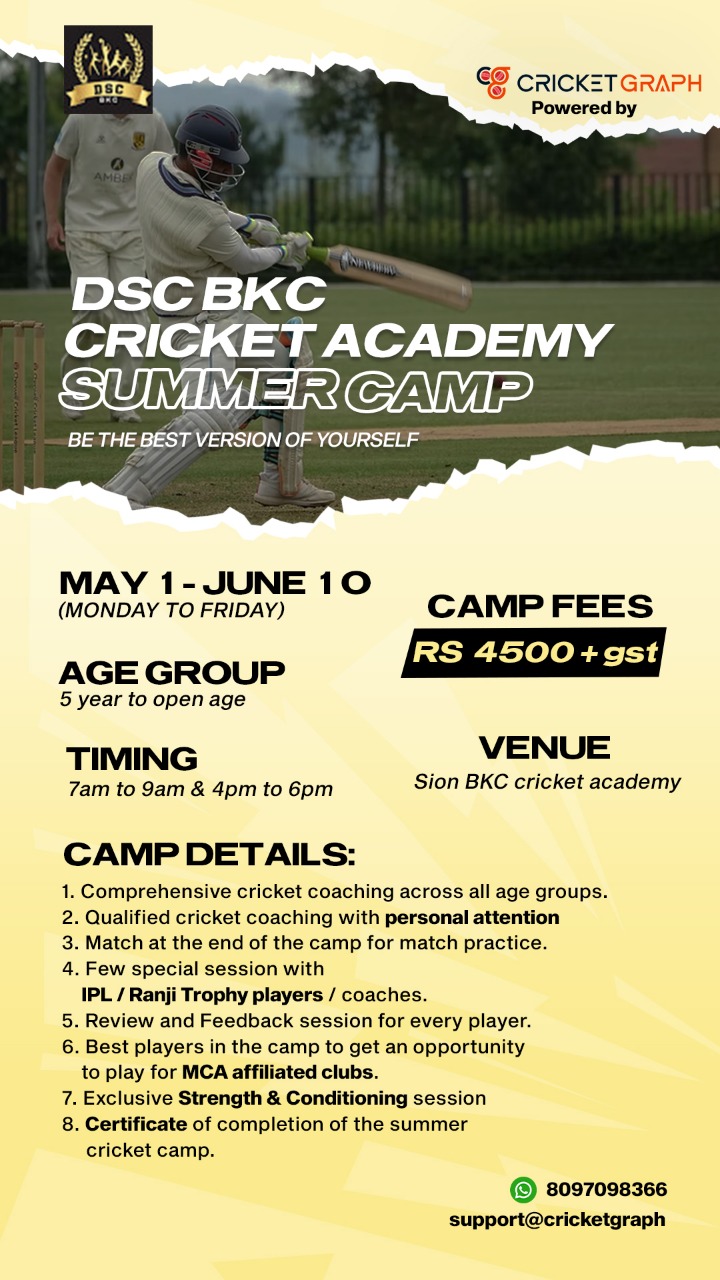 DSC BKC Cricket Academy Summer Camp 2022 | CricketGraph