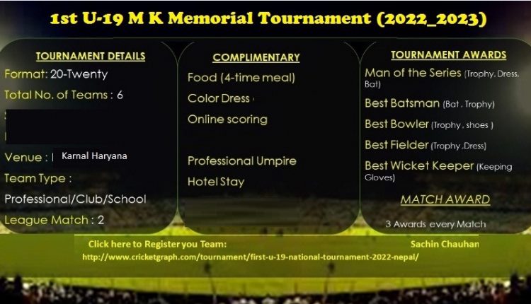 1st U-19 M K Memorial Tournament (2022_2023)