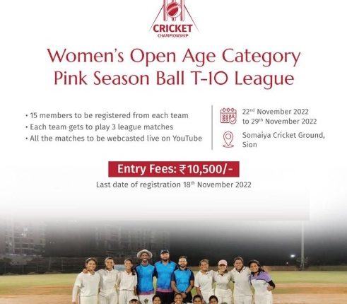 Women's Open Age Pink Ball T10 Tournament 2022
