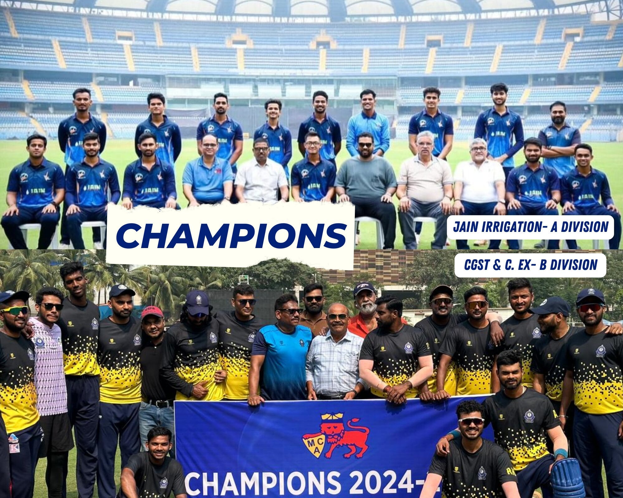 MCA Corporate Trophy Winners Team 2024-25