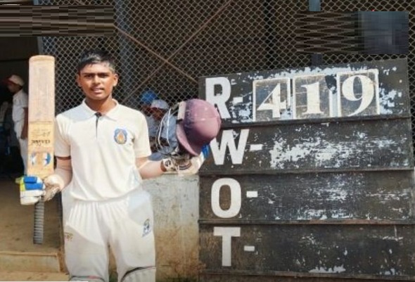 Aayush Shinde General Education Academy scored 419 runs in 152 Balls