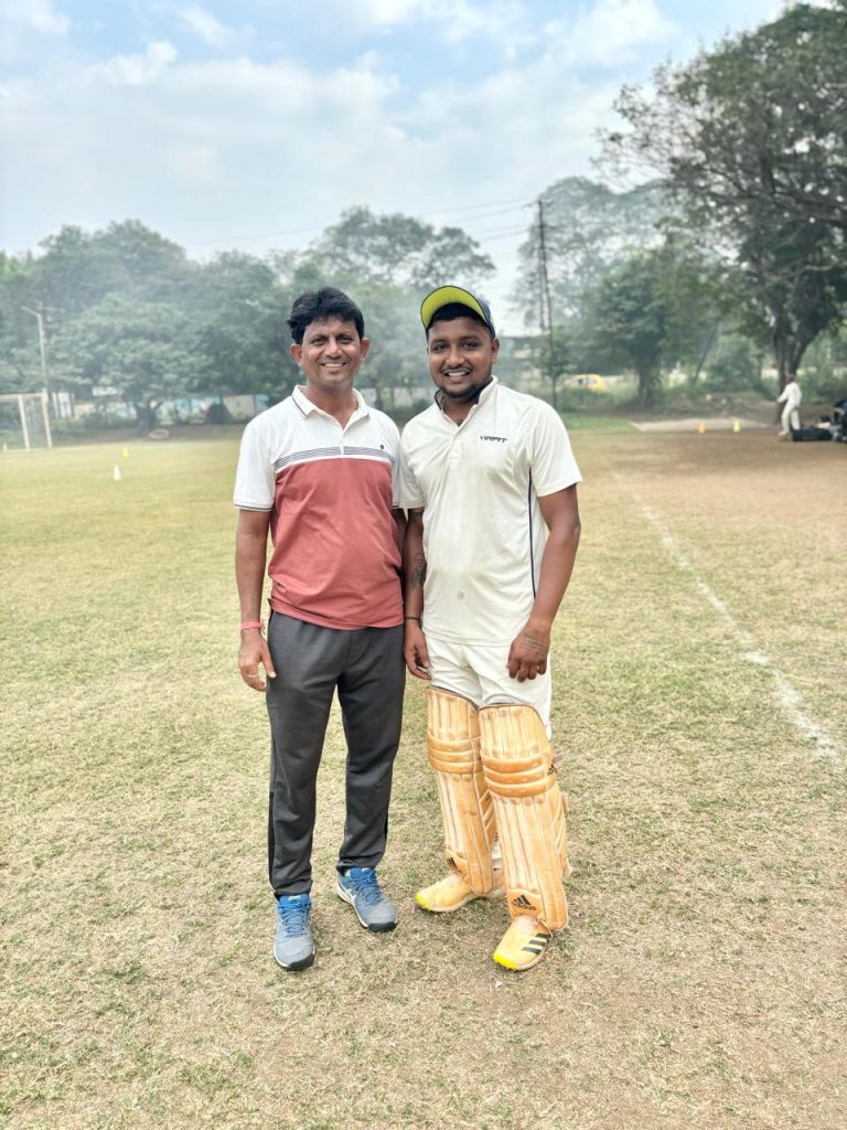 Yash Thakur with coach Nilesh Rau