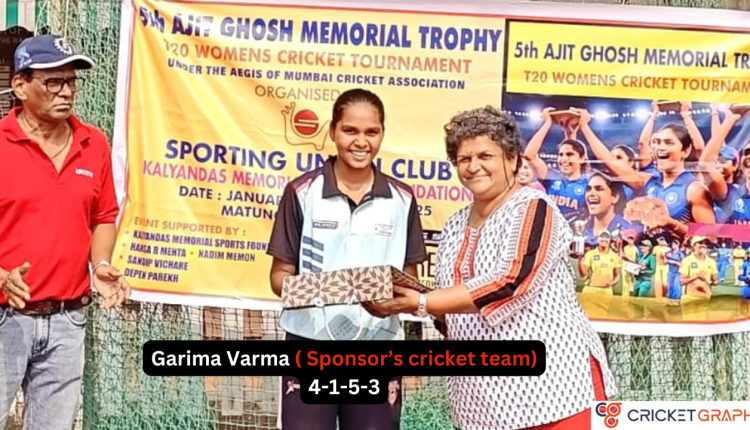 Garima Varma (Sponsors cricket team) 4-1-5-3