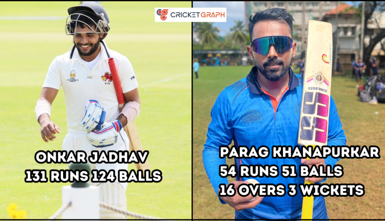 Onkar Jadhav 131 Runs of 124 Balls & Parag Khanapukar 54 Runs and 3 wickets of Bombay Gymkhana
