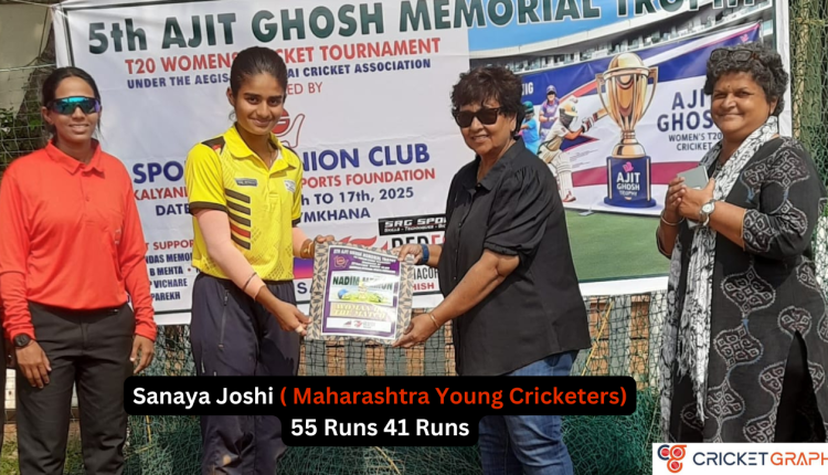 Sanaya Joshi ( Maharashtra Young Cricketers) 55 Runs 41 Runs