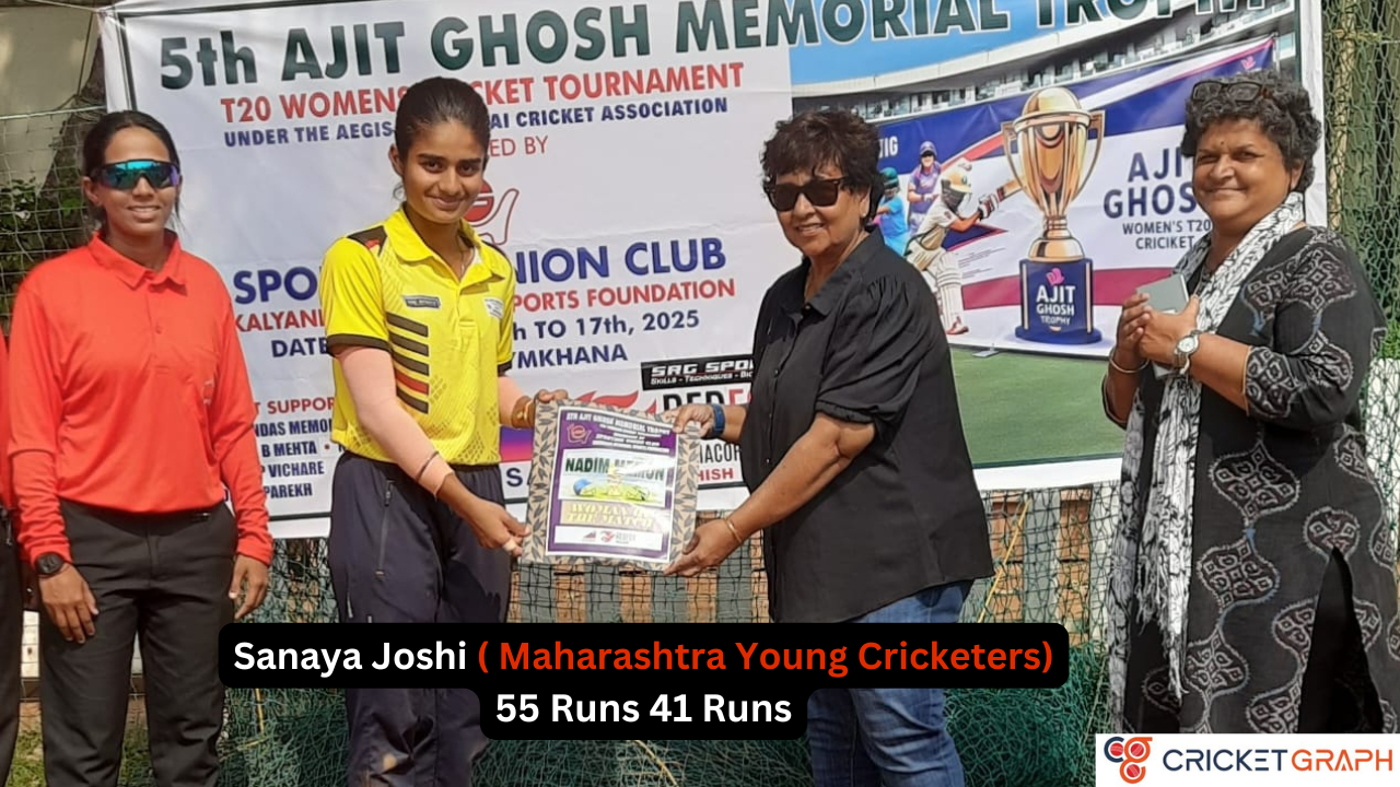 Sanaya Joshi ( Maharashtra Young Cricketers) 55 Runs 41 Runs