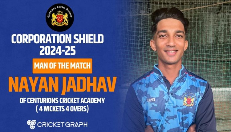 Nayan Jadhav of Centurions Cricket Academy (4 Wickets 4 Overs)