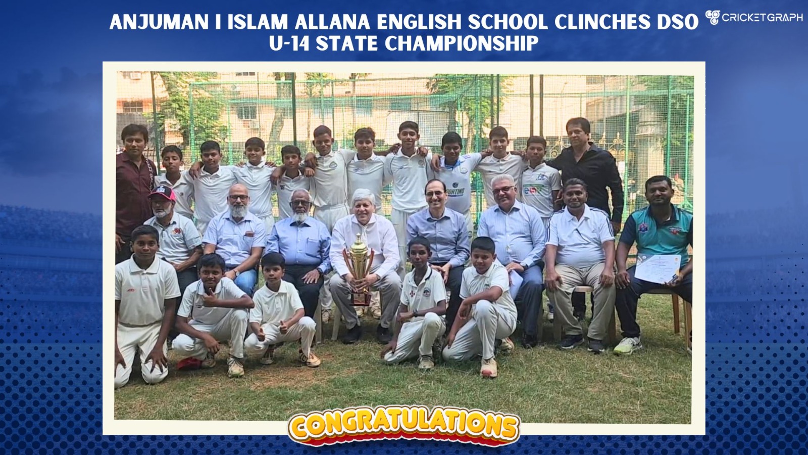 Anjuman-I-Islam Allana English High school Clinches DSO U 14 state Championship