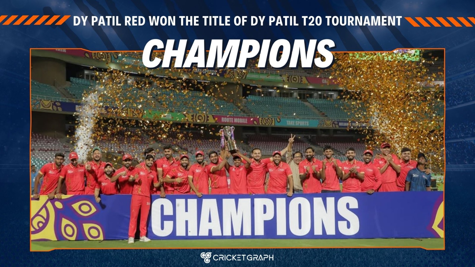 DY Patil Red Won the title of DY Patil T20 Tournament