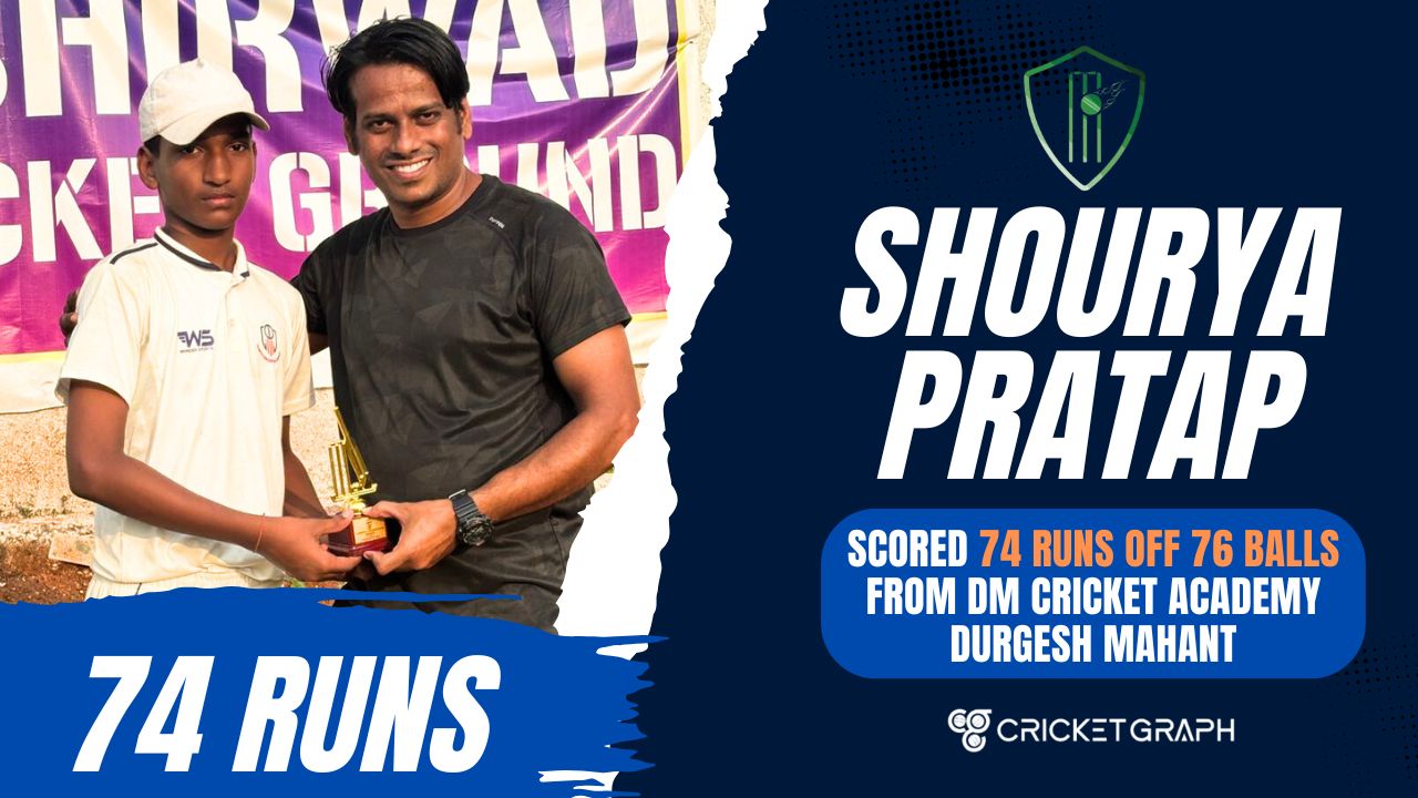 Shourya Pratap 74 runs off 76 balls