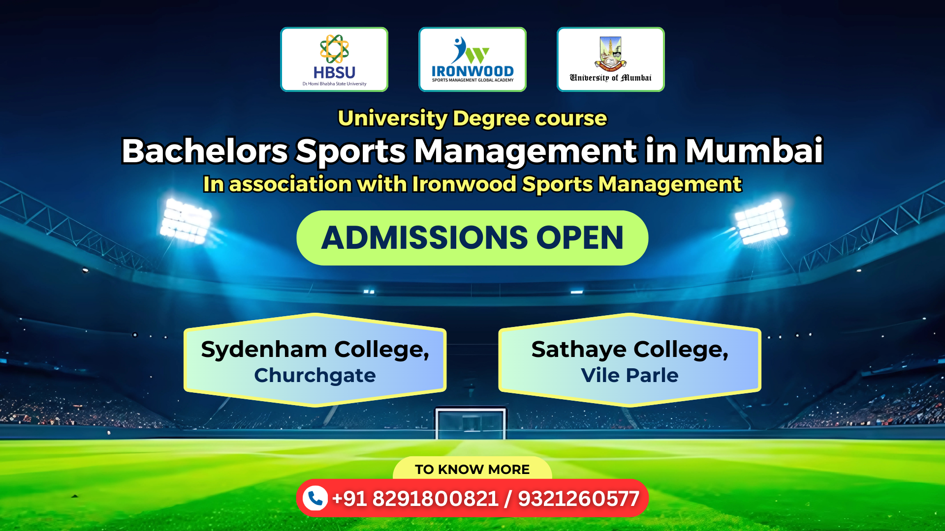 Ironwood Sports management Bachelor's for Sports Management in Mumbai