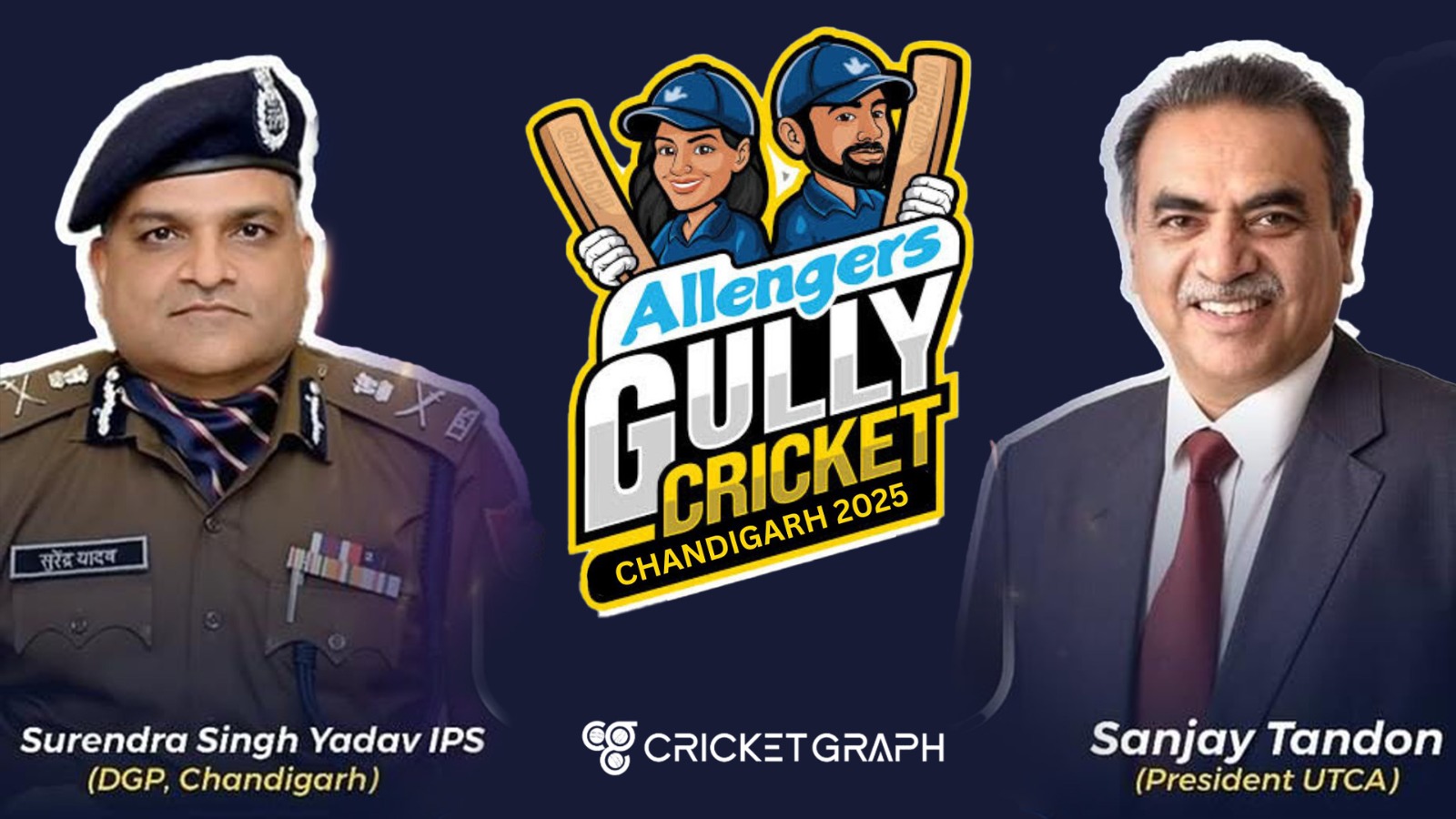 Surendra Singh Yadav & Sanjay Tandon from UTCA Announce Gully Cricket 2025 in Chandigarh