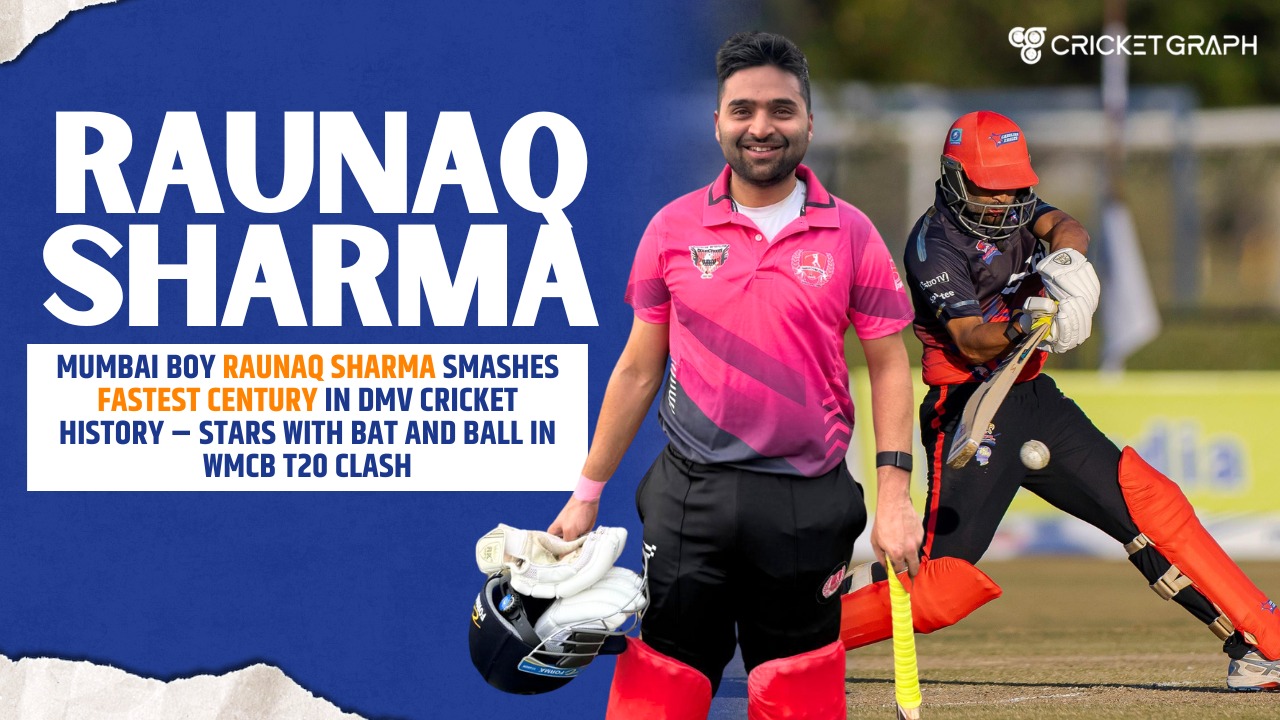 Mumbai Boy Raunaq Sharma Smashes Fastest Century in DMV Cricket History – Stars with Bat and Ball in WMCB T20 Clash