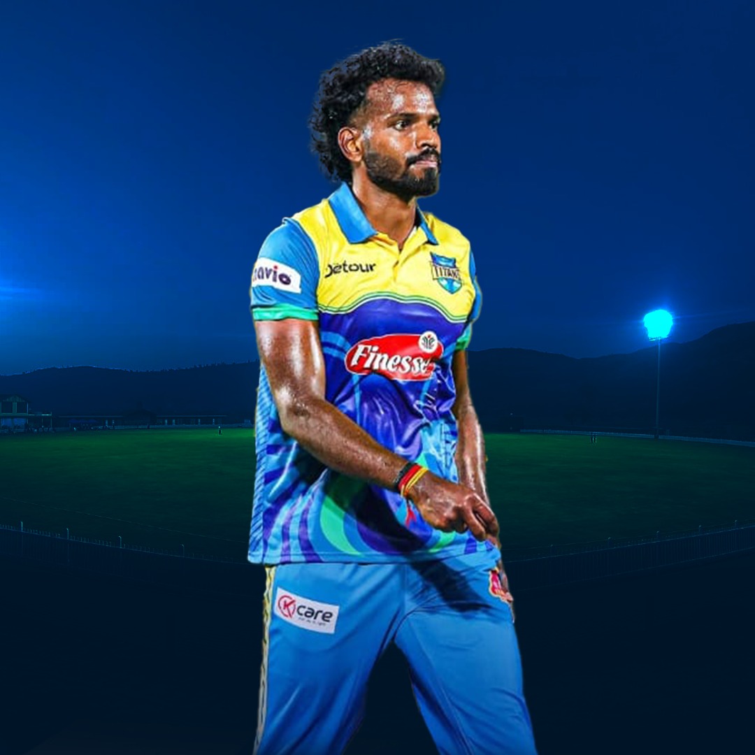 MD Nidheesh 3 wickets for 29 runs in 4 overs
