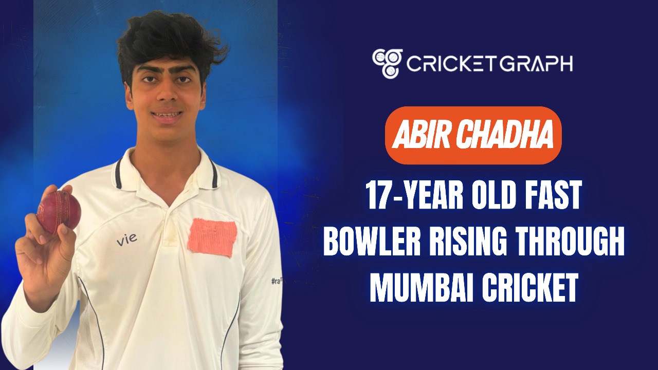 Abir Chadha 17 Year Old Fast Bowler Rising Through Mumbai Cricket