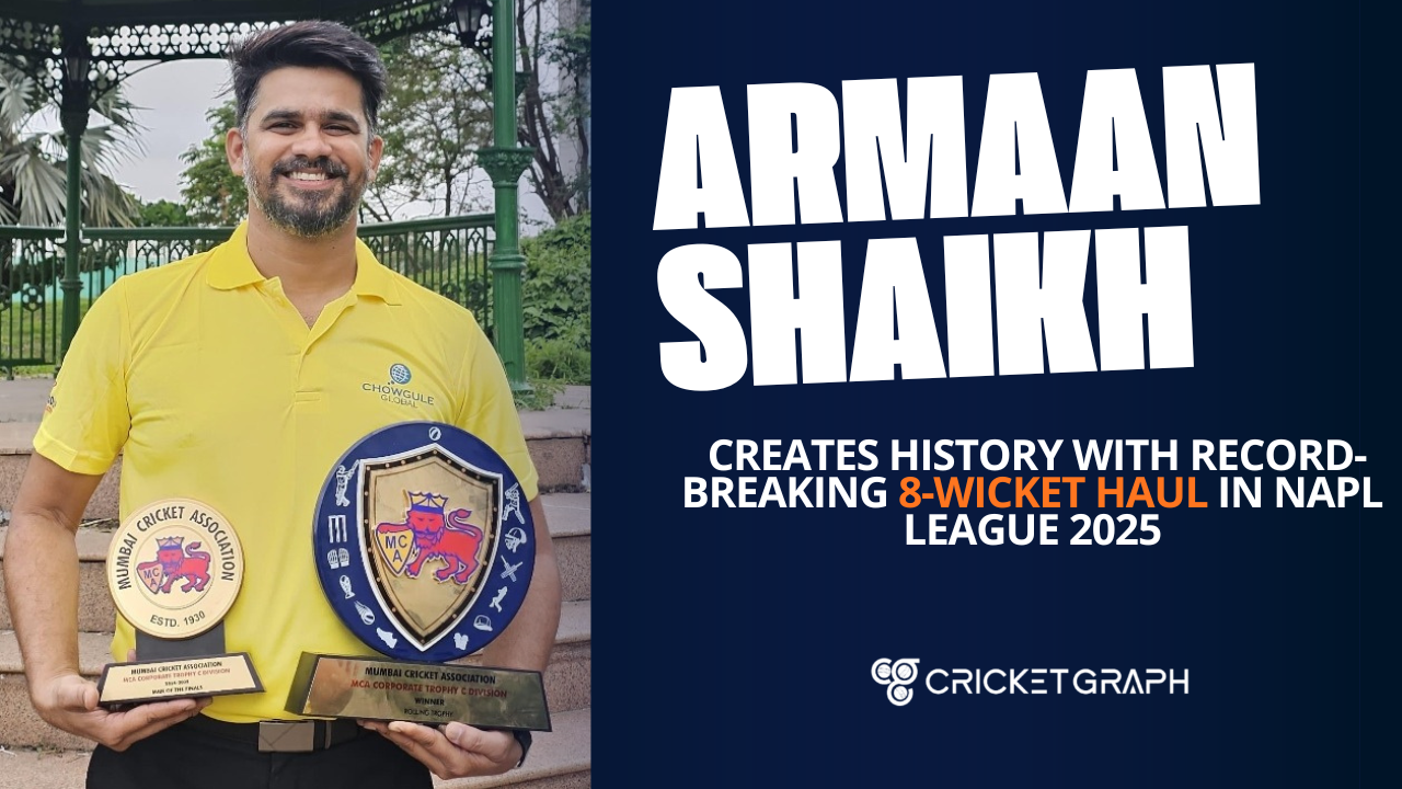 Armaan Shaikh Creates History with Record-Breaking 8-Wicket Haul in NAPL League 2025