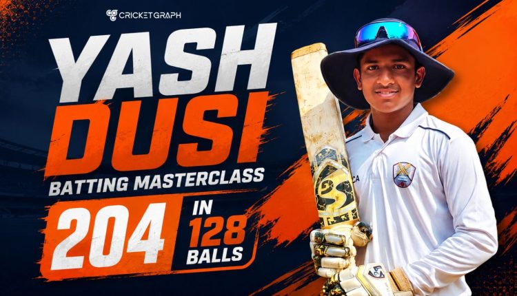 Batting Masterclass 204 in 128 balls Yash Dusi